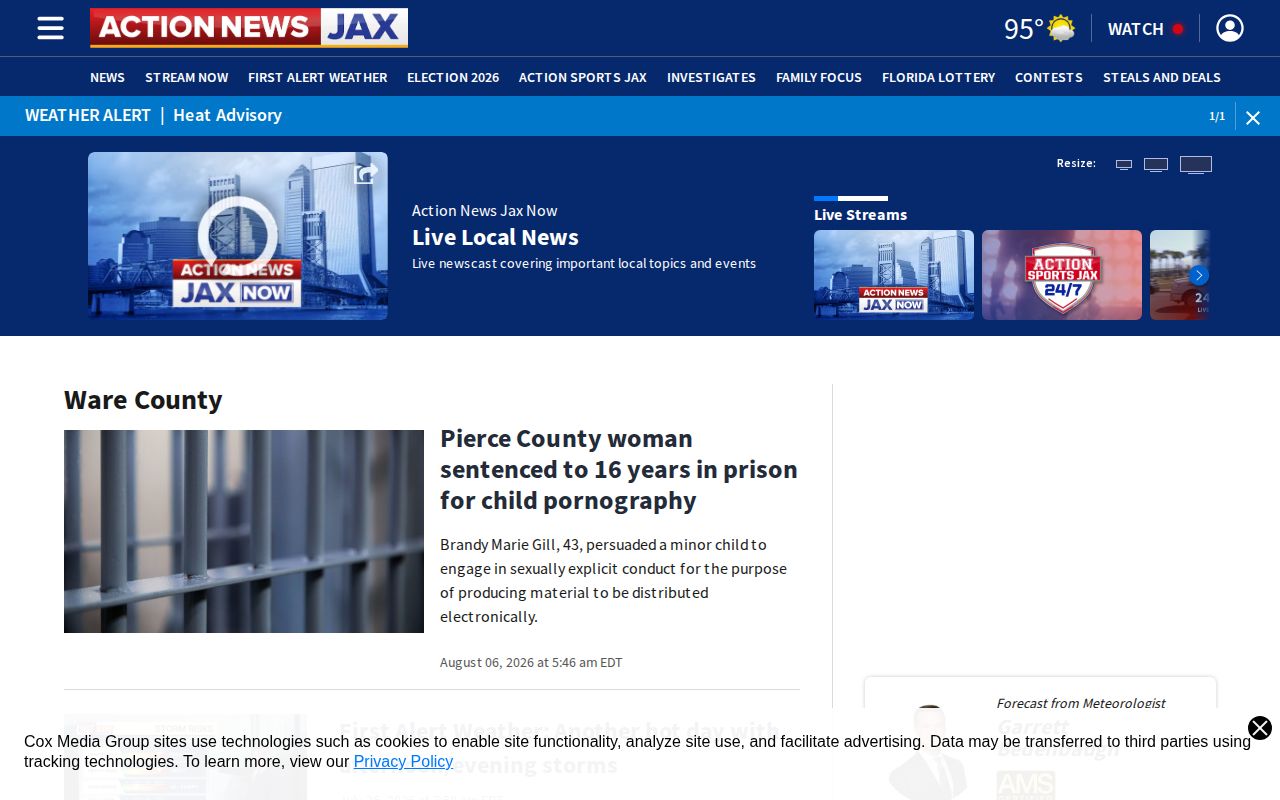 Action News Jax Ware County crime news landing page