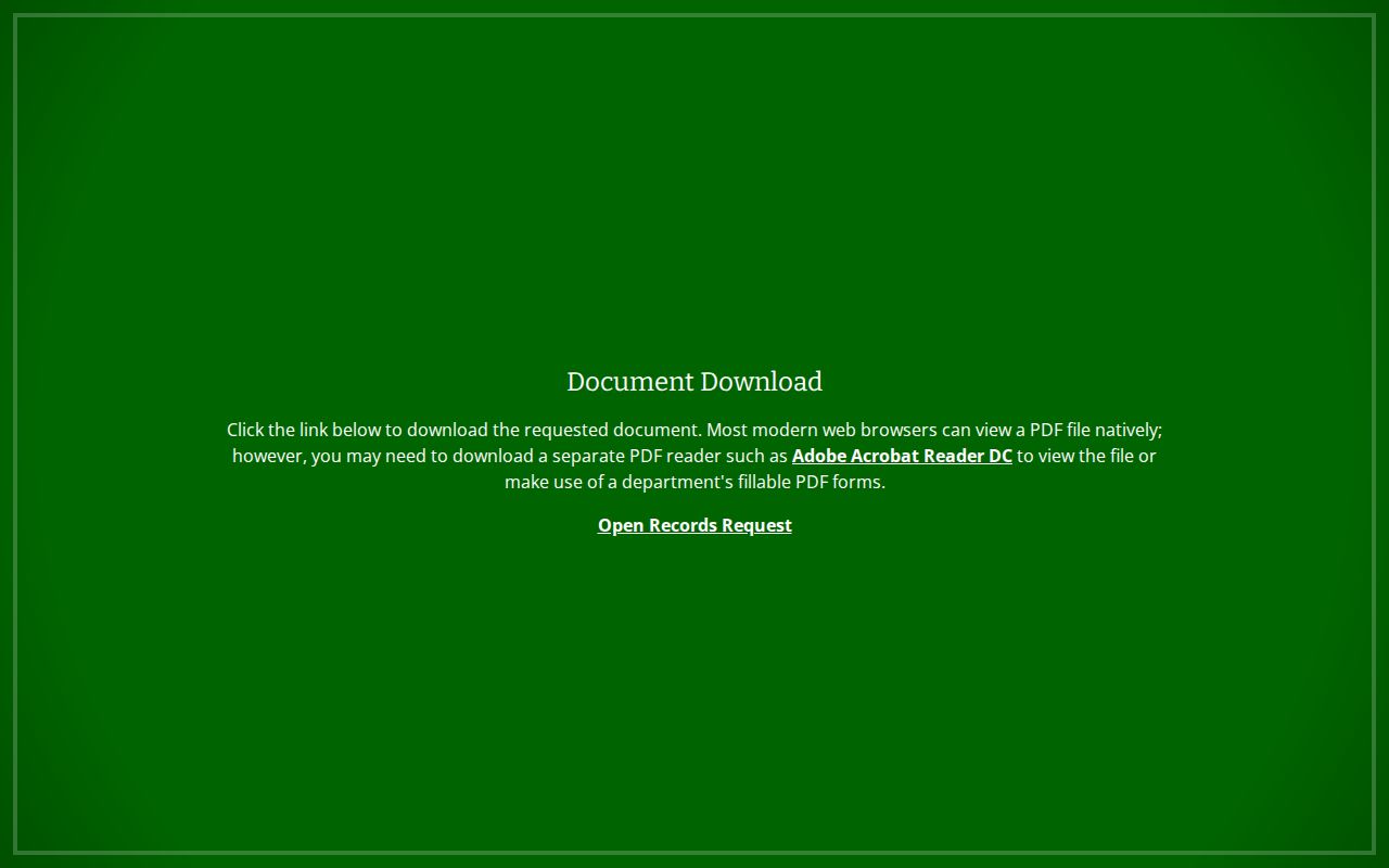 Ware County open records request page for booking record requests