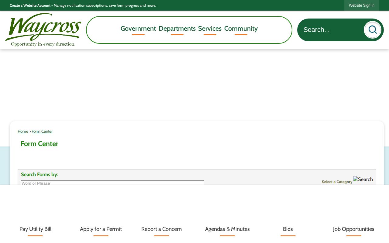 Ware County Waycross City Clerk police-record open records request form